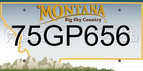 75GP656 Montana License Plate