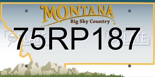 75RP187 Montana License Plate