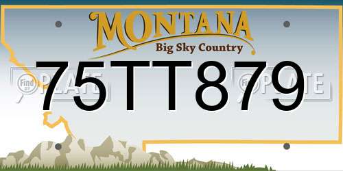 75TT879 Montana License Plate