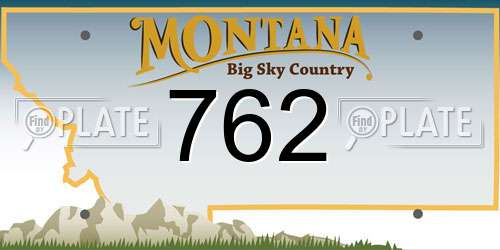 762 Montana License Plate