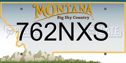 762NXS Montana License Plate