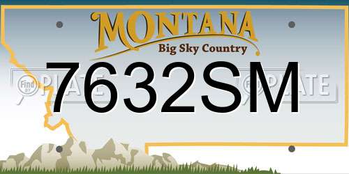 7632SM Montana License Plate