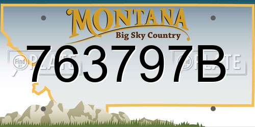 763797B Montana License Plate