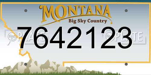 7642123 Montana License Plate