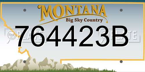 764423B Montana License Plate