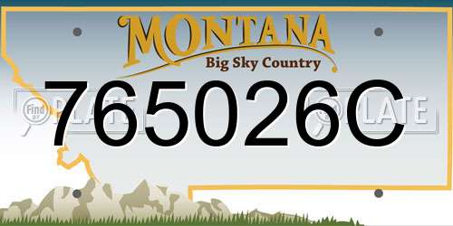 765026C Montana License Plate