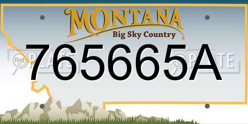 765665A Montana License Plate