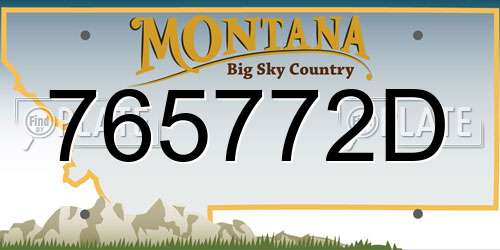 765772D Montana License Plate