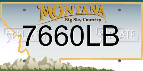 7660LB Montana License Plate