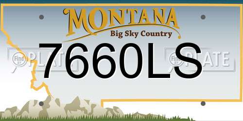 7660LS Montana License Plate