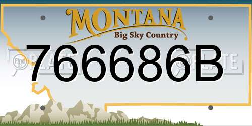 766686B Montana License Plate