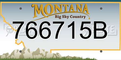 766715B Montana License Plate