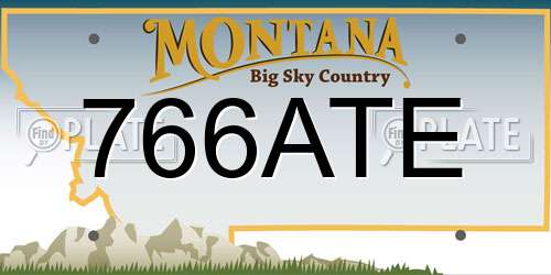 766ATE Montana License Plate