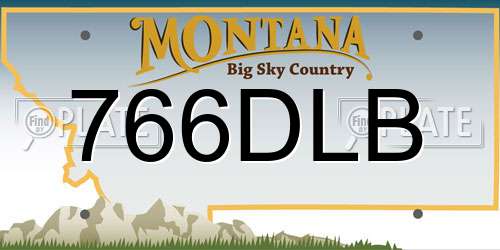 766DLB Montana License Plate