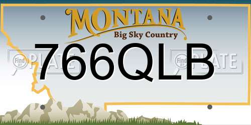 766QLB Montana License Plate