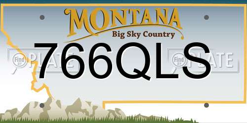 766QLS Montana License Plate