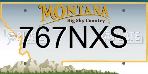 767NXS Montana License Plate