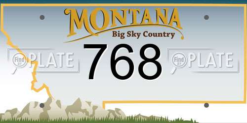 768 Montana License Plate