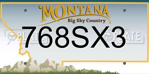 768SX3 Montana License Plate