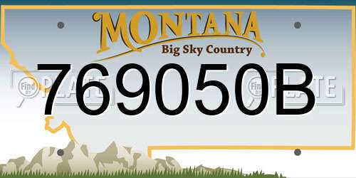 769050B Montana License Plate