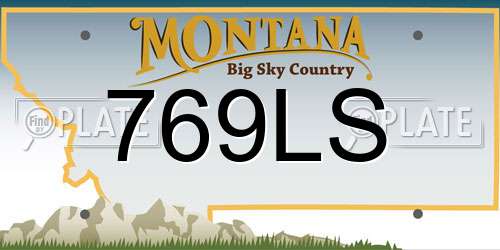 769LS Montana License Plate