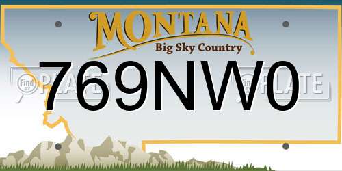 769NW0 Montana License Plate