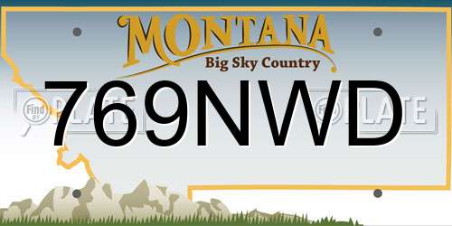769NWD Montana License Plate