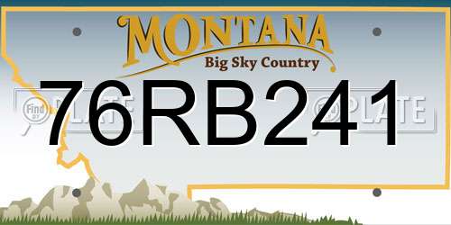 76RB241 Montana License Plate