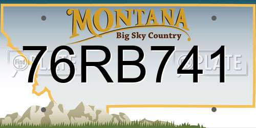 76RB741 Montana License Plate