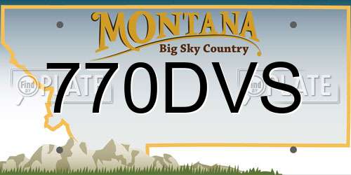 770DVS Montana License Plate