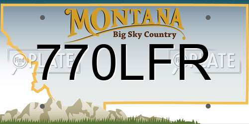 770LFR Montana License Plate