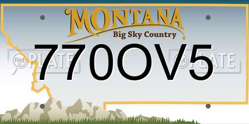 770OV5 Montana License Plate