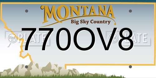 770OV8 Montana License Plate
