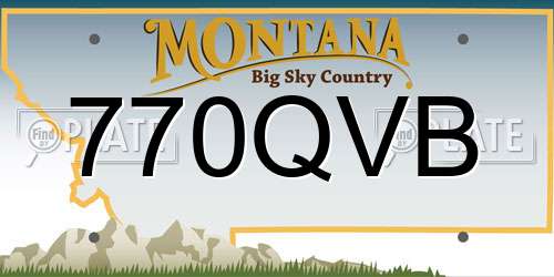 770QVB Montana License Plate