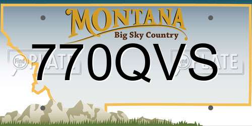 770QVS Montana License Plate