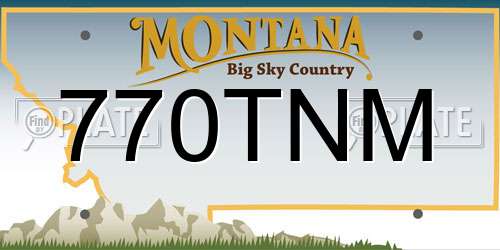 770TNM Montana License Plate