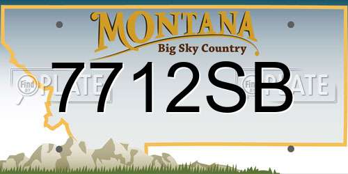 7712SB Montana License Plate