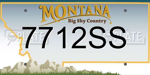 7712SS Montana License Plate