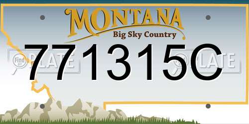 771315C Montana License Plate