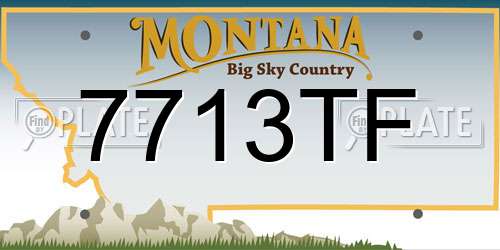 7713TF Montana License Plate