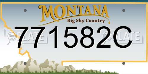 771582C Montana License Plate