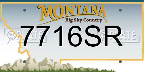7716SR Montana License Plate