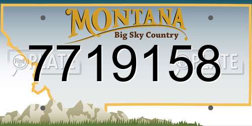 7719158 Montana License Plate