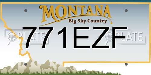 771EZF Montana License Plate