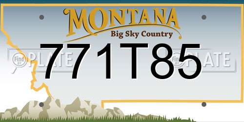 771T85 Montana License Plate