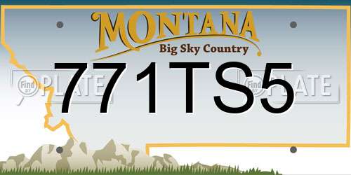 771TS5 Montana License Plate