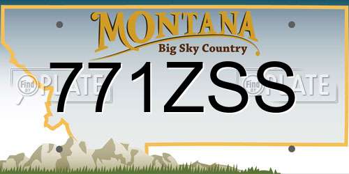 771ZSS Montana License Plate