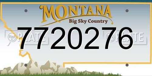 7720276 Montana License Plate