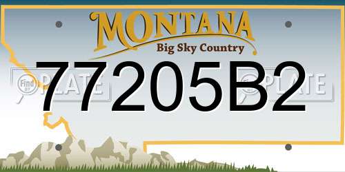 77205B2 Montana License Plate
