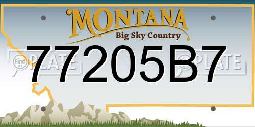 77205B7 Montana License Plate